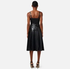 Elisabetta Franchi Abito Midi Effetto Pelle Con Tagli Bustier^ Abiti