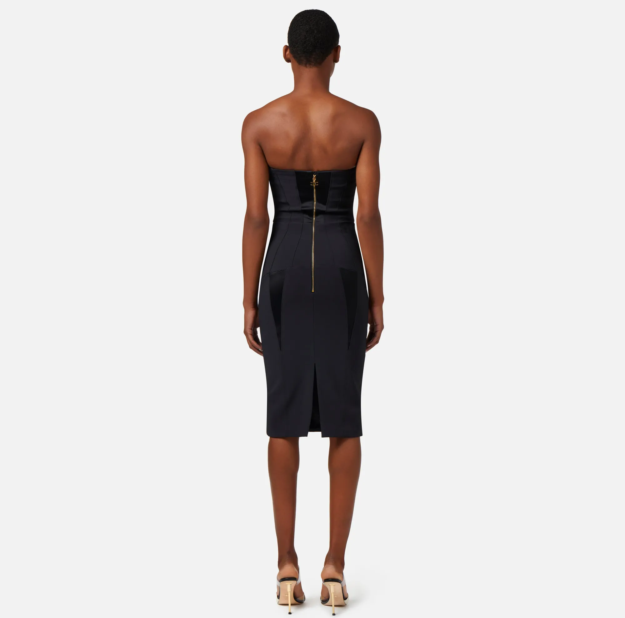 Elisabetta Franchi Abito Midi In Crepe Con Fiocchi In Raso^ Abiti