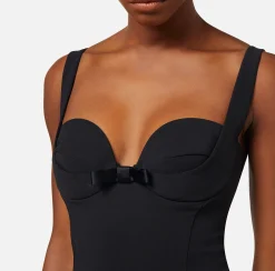 Elisabetta Franchi Abito Midi In Crepe Con Fiocchi^ Abiti