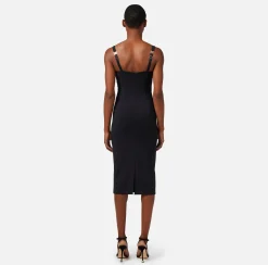 Elisabetta Franchi Abito Midi In Crepe Con Fiocchi^ Abiti