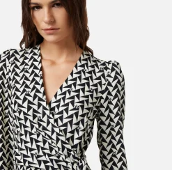 Elisabetta Franchi Abito Midi In Georgette Di Viscosa Stampata^ Abiti
