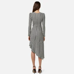 Elisabetta Franchi Abito Midi In Georgette Di Viscosa Stampata^ Abiti