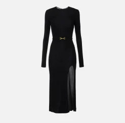 Elisabetta Franchi Abito Midi In Jersey Con Cintura^ Abiti