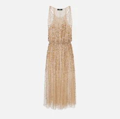 Elisabetta Franchi Abito Midi In Tulle Ricamato^ Abiti
