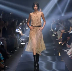 Elisabetta Franchi Abito Midi In Tulle Ricamato^ Abiti