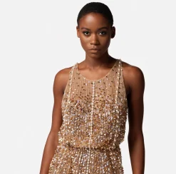 Elisabetta Franchi Abito Midi In Tulle Ricamato^ Abiti