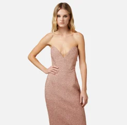 Elisabetta Franchi Abito Midi In Tweed Lurex^ Abiti