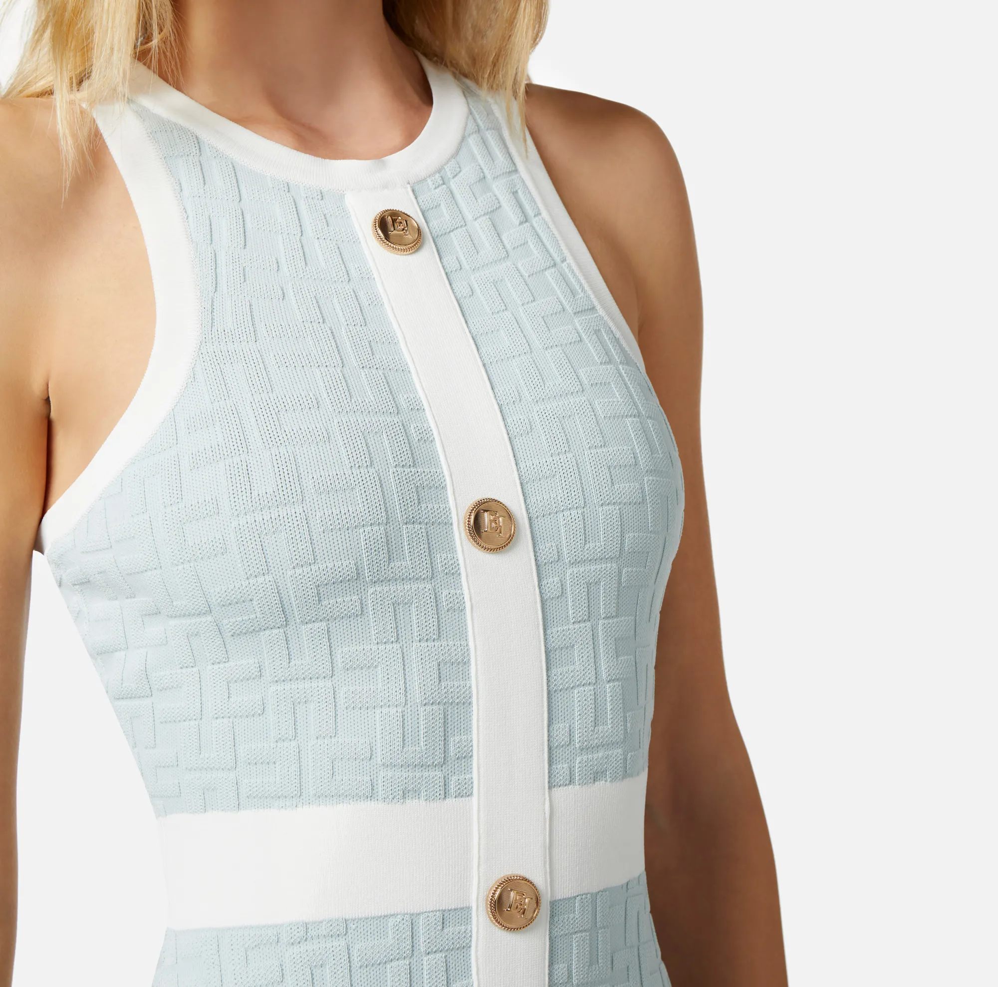 Elisabetta Franchi Abito Midi In Viscosa Embossed^ Abiti