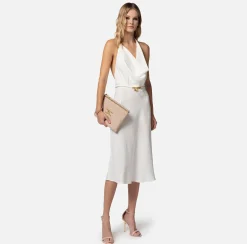 Elisabetta Franchi Abito Midi In Viscosa Jacquard Con Scollatura Sulla Schiena^ Abiti