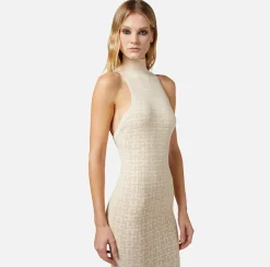 Elisabetta Franchi Abito Midi In Viscosa Punto Traforato^ Abiti
