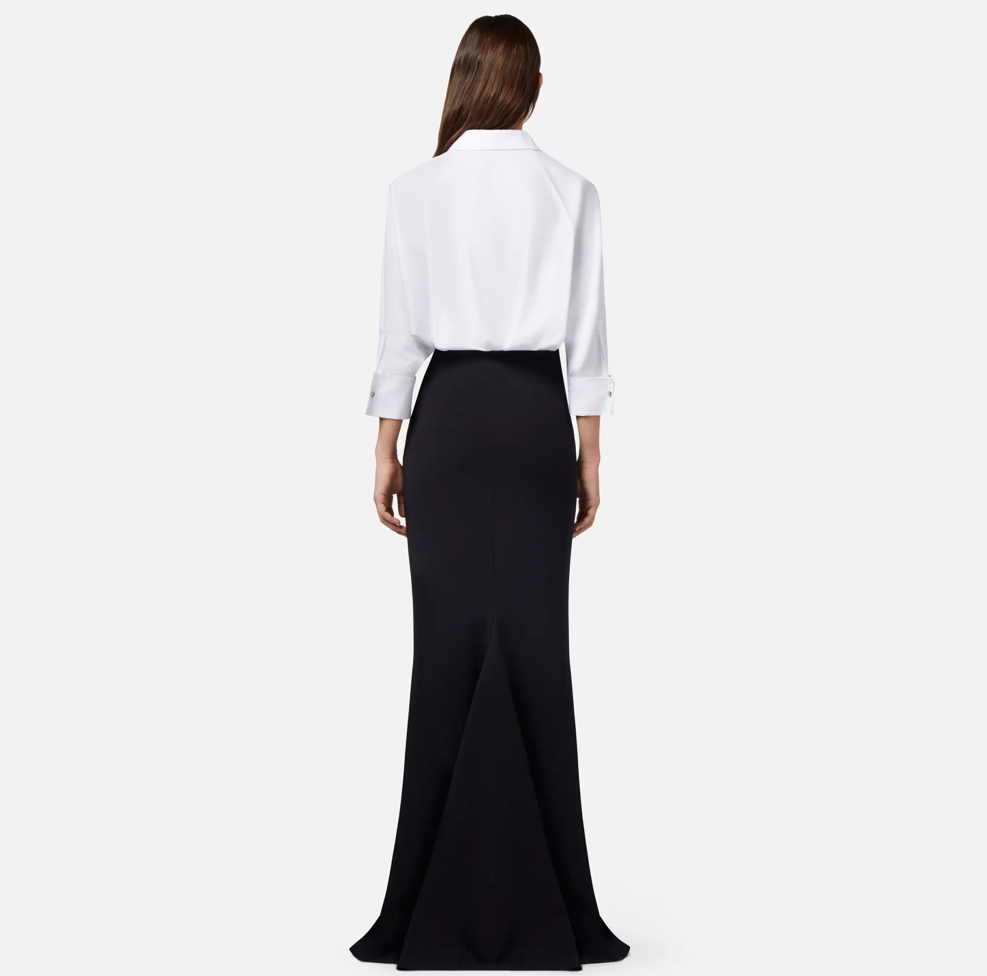 Elisabetta Franchi Abito Red Carpet Combinato In Cotone E Crepe^ Abiti