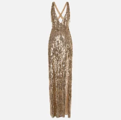 Elisabetta Franchi Abito Red Carpet Con Frange Di Perline E Paillettes^ Abiti