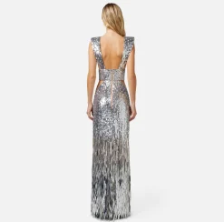 Elisabetta Franchi Abito Red Carpet Con Frange E Paillettes^ Red Carpet