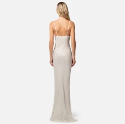 Elisabetta Franchi Abito Red Carpet In Georgette Ricamata^ Abiti