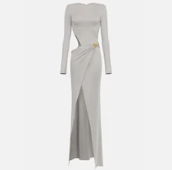 Elisabetta Franchi Abito Red Carpet In Jersey Con Moschettone^ Abiti