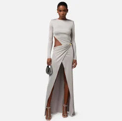 Elisabetta Franchi Abito Red Carpet In Jersey Con Moschettone^ Abiti