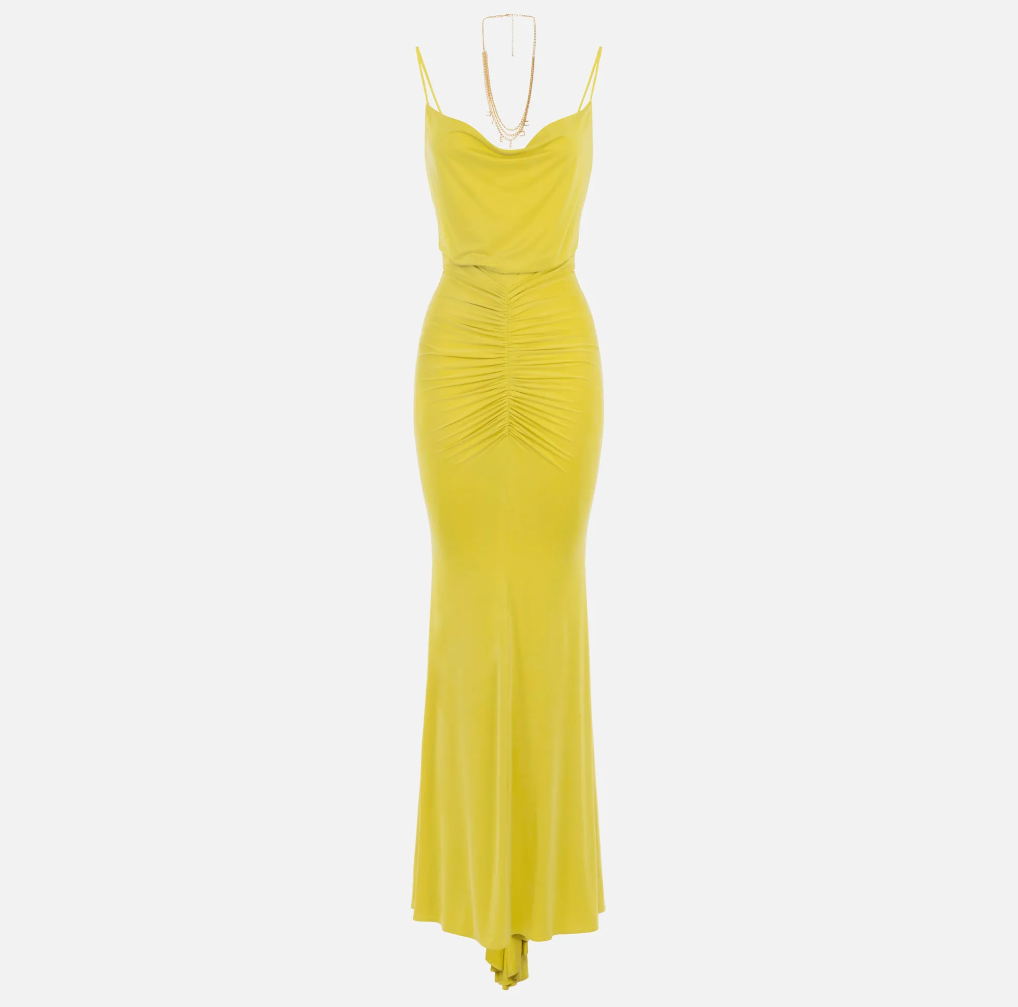 Elisabetta Franchi Abito Red Carpet In Jersey Cupro Drappeggiato^ Abiti