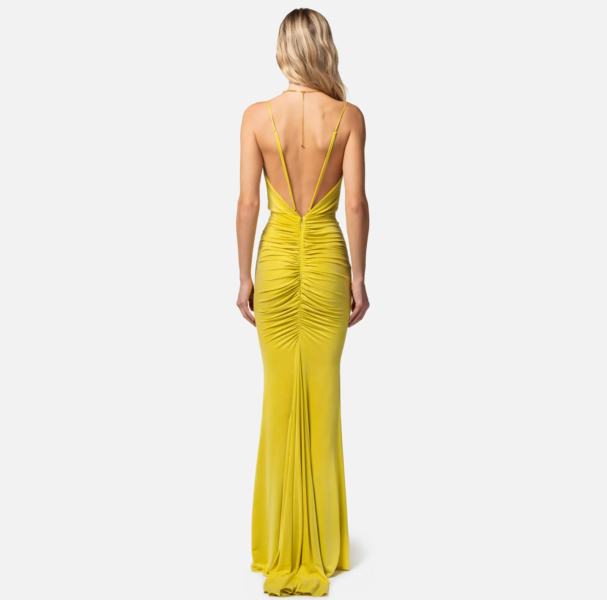 Elisabetta Franchi Abito Red Carpet In Jersey Cupro Drappeggiato^ Abiti