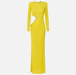 Elisabetta Franchi Abito Red Carpet In Jersey Drappeggiato Con Oblo^ Abiti
