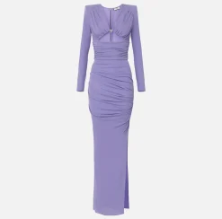Elisabetta Franchi Abito Red Carpet In Jersey Drappeggiato Con Cut Out^ Red Carpet