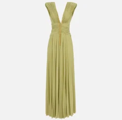 Elisabetta Franchi Abito Red Carpet In Jersey Lurex Con Collana^ Abiti