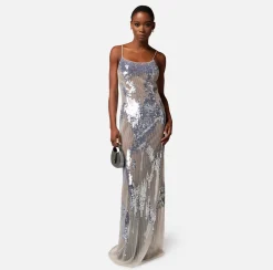 Elisabetta Franchi Abito Red Carpet In Tulle E Paillettes^ Abiti