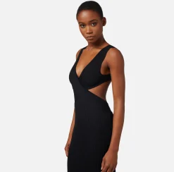 Elisabetta Franchi Abito Red Carpet In Viscosa A Costine Con Cut-Out Schiena^ Abiti