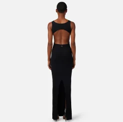 Elisabetta Franchi Abito Red Carpet In Viscosa A Costine Con Cut-Out Schiena^ Abiti