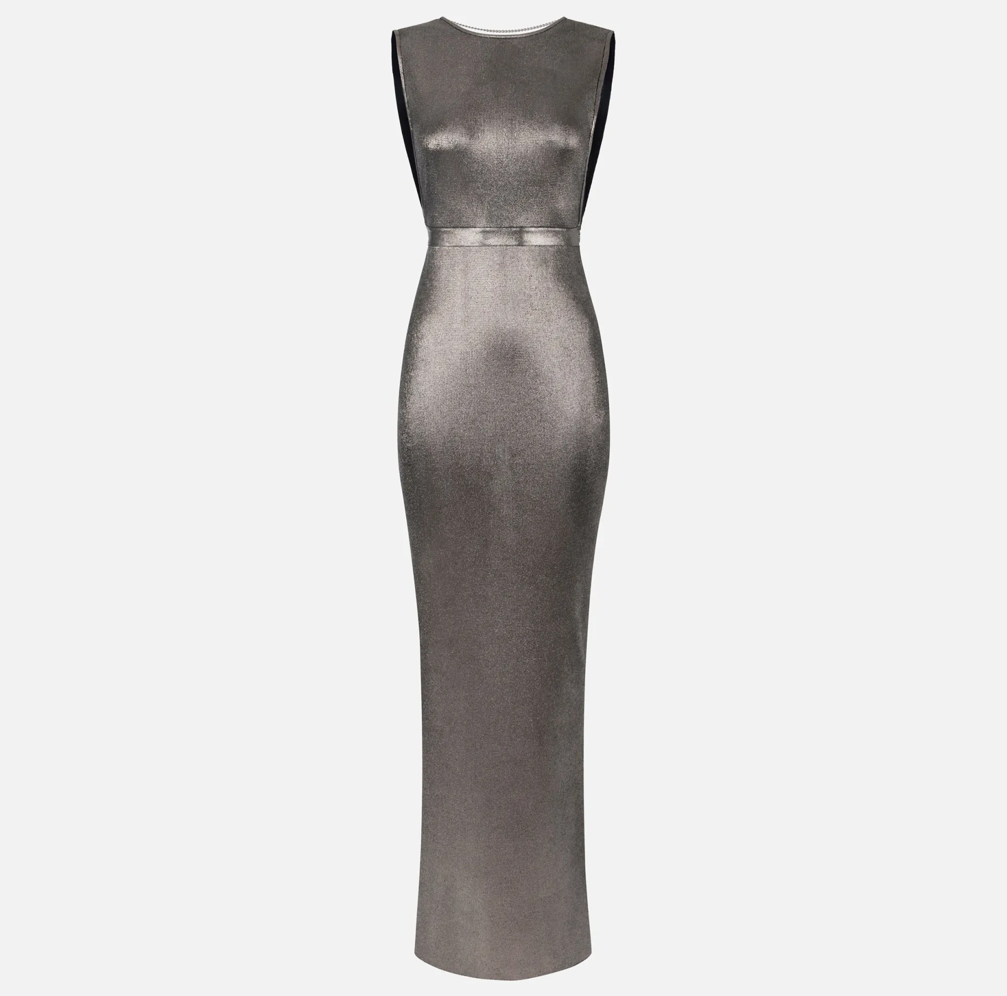 Elisabetta Franchi Abito Red Carpet In Viscosa Laminata Con Collana^ Abiti