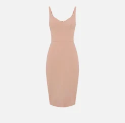 Elisabetta Franchi Abito Tubino In Crepe Stretch Con Zip^ Abiti