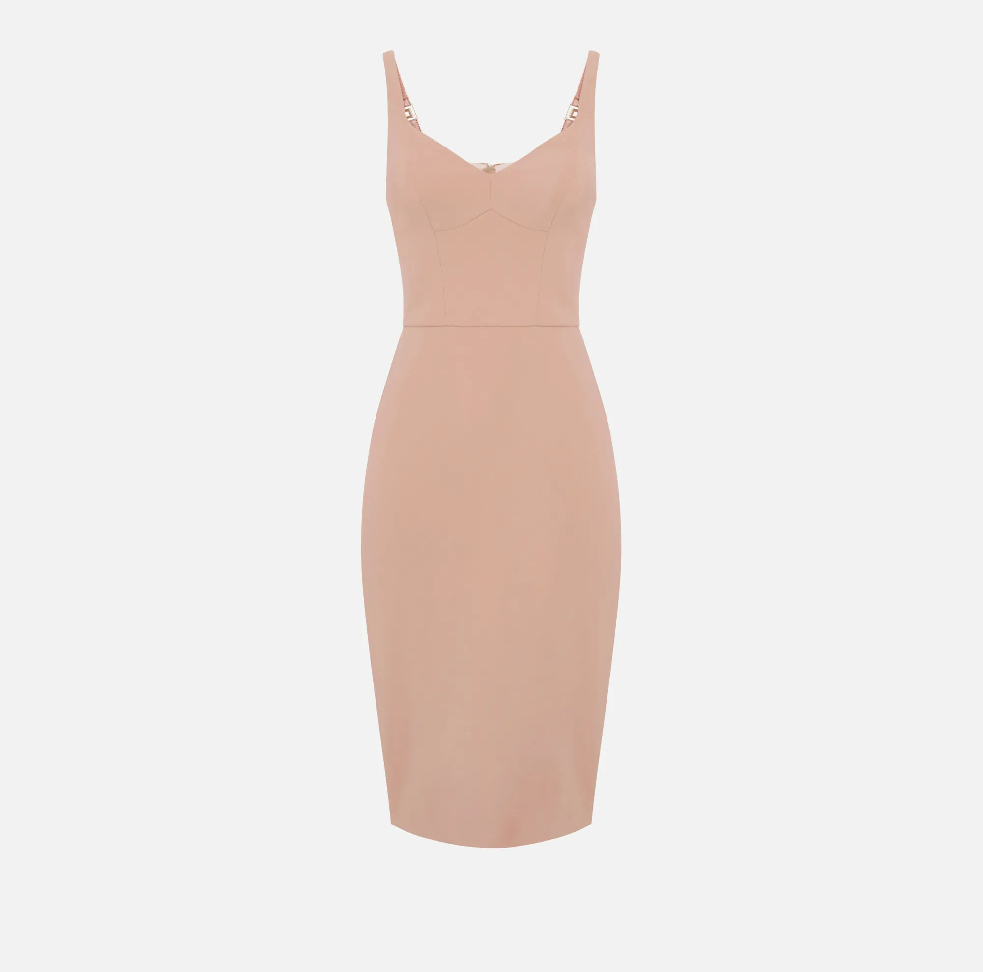 Elisabetta Franchi Abito Tubino In Crepe Stretch Con Zip^ Abiti