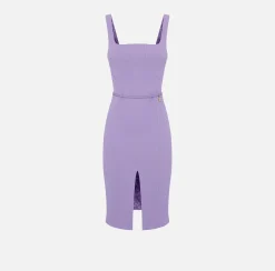 Elisabetta Franchi Abito Tubino In Crepe Stretch Con Cintura^ Abiti