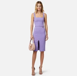 Elisabetta Franchi Abito Tubino In Crepe Stretch Con Cintura^ Abiti