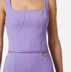 Elisabetta Franchi Abito Tubino In Crepe Stretch Con Cintura^ Abiti