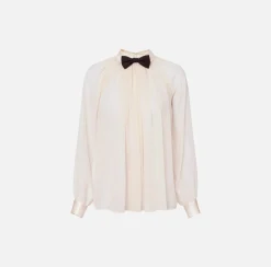 Elisabetta Franchi Blusa In Georgette Con Papillon^ Camicie E Bluse