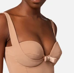 Elisabetta Franchi Body In Crepe Con Fiocchi In Raso^ Top, T-Shirt & Body
