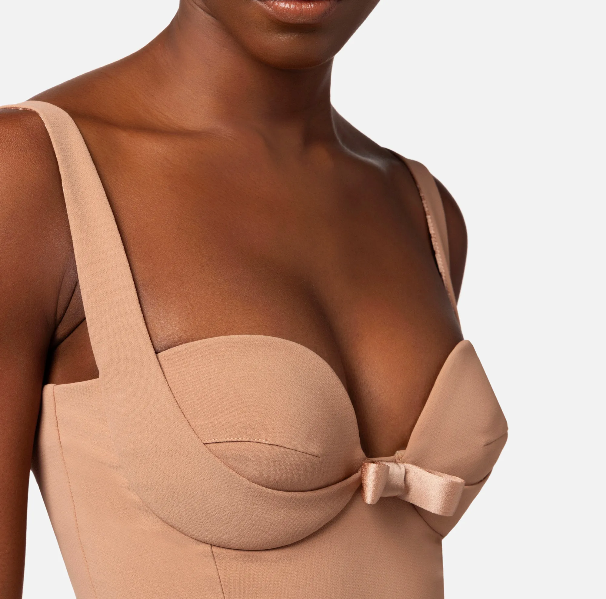Elisabetta Franchi Body In Crepe Con Fiocchi In Raso^ Top, T-Shirt & Body