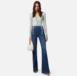 Elisabetta Franchi Body In Jersey Lurex Con Scollatura^ Top, T-Shirt & Body