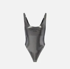 Elisabetta Franchi Body In Jersey Metallico Con Stampa Logo^ Top, T-Shirt & Body