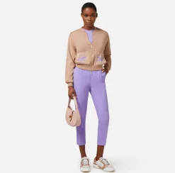 Elisabetta Franchi Bomber In Viscosa Con Bande Logate^ Maglieria E Felpe