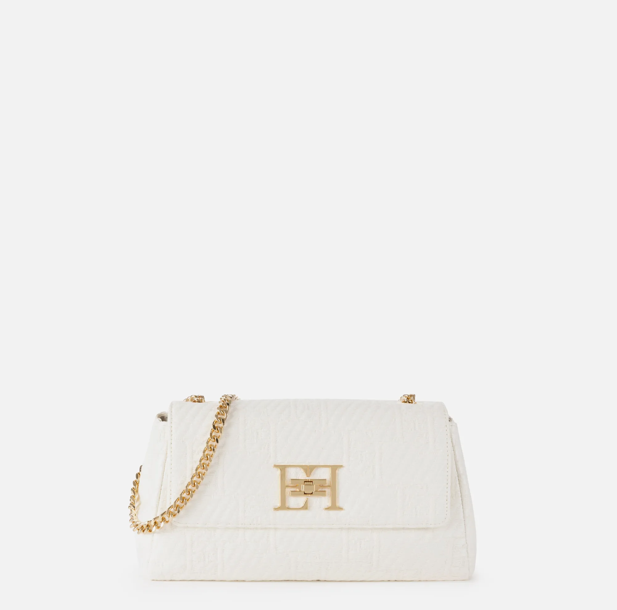 Elisabetta Franchi Borsa A Spalla In Rafia Jacquard^ Borse A Tracolla