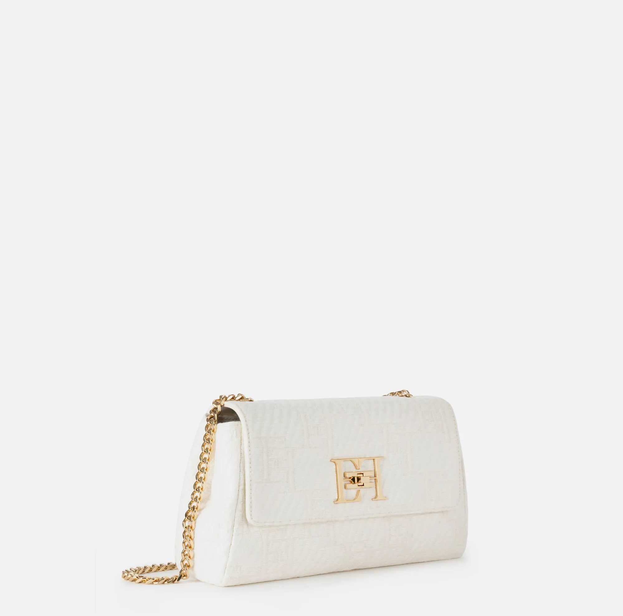 Elisabetta Franchi Borsa A Spalla In Rafia Jacquard^ Borse A Tracolla