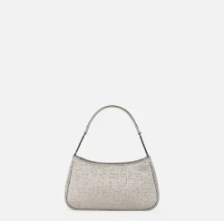 Elisabetta Franchi Borsa A Spalla In Tweed Lurex Con Lettering Di Strass^ Borse A Spalla