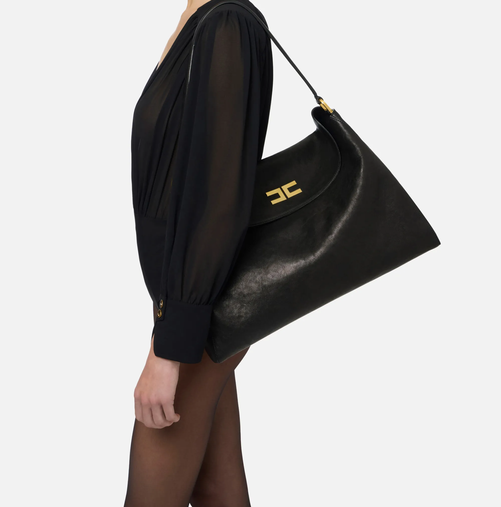 Elisabetta Franchi Borsa Hobo Avenue Bag Grande^ Borse A Mano