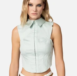 Elisabetta Franchi Camicia A Bustier In Popeline Di Cotone^ Camicie E Bluse