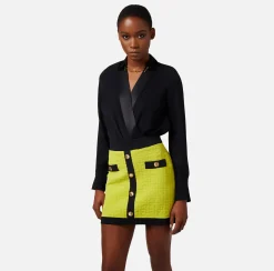Elisabetta Franchi Camicia Body Incrociata In Georgette Di Viscosa^ Top, T-Shirt & Body