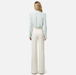 Elisabetta Franchi Camicia Cropped In Georgette Di Viscosa Con Catena Foulard^ Camicie E Bluse