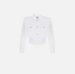 Elisabetta Franchi Camicia Doppiata In Popeline Di Cotone^ Camicie E Bluse