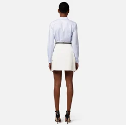 Elisabetta Franchi Camicia Dritta In Popeline Di Cotone Con Ricamo Logo^ Camicie E Bluse