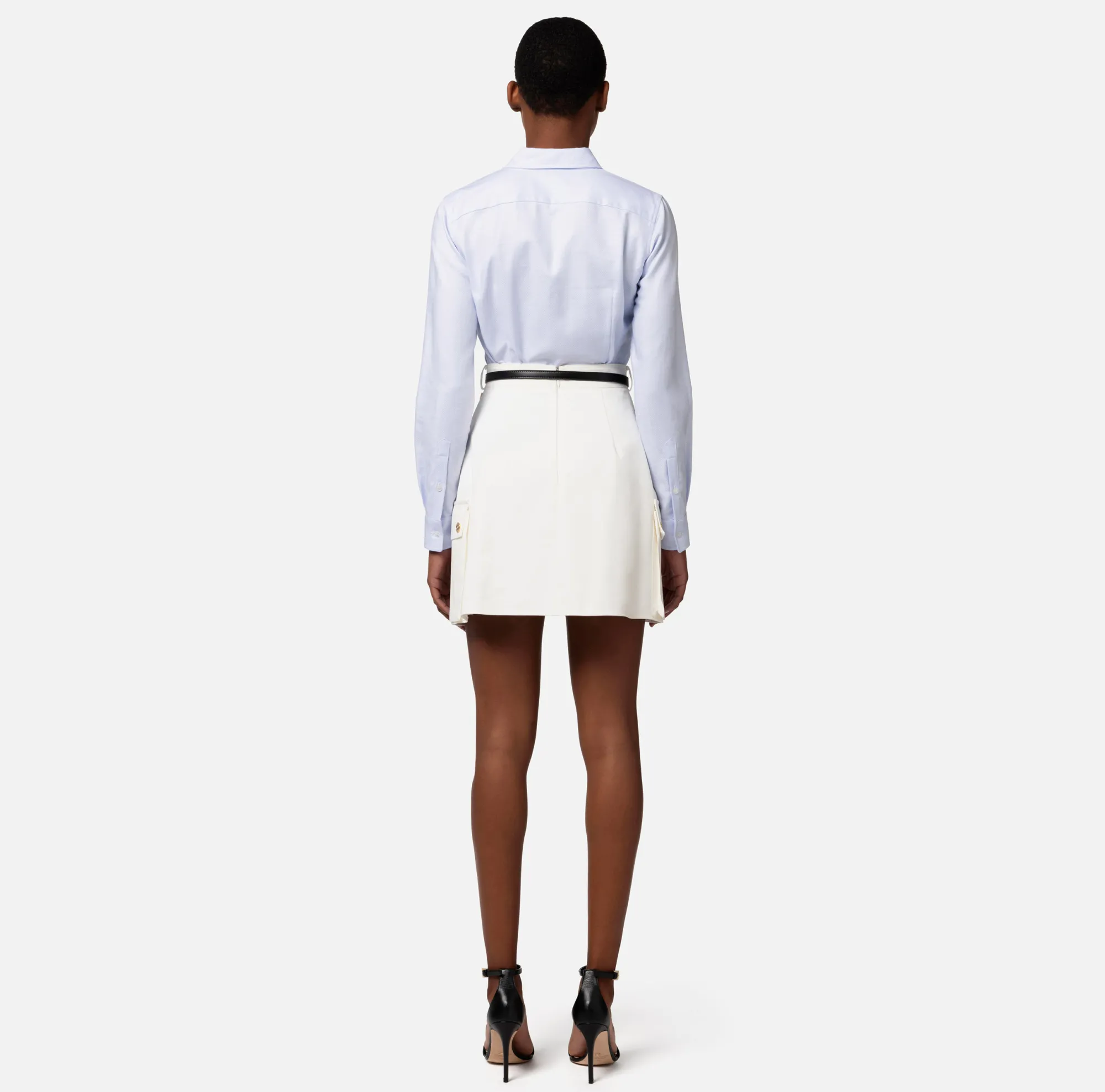 Elisabetta Franchi Camicia Dritta In Popeline Di Cotone Con Ricamo Logo^ Camicie E Bluse
